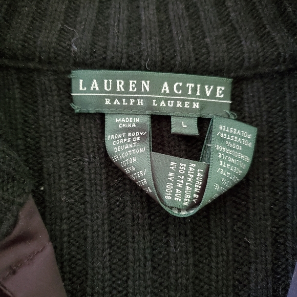 Lauren Active Ralhp Lauren Black Full Zip L Jacket - Picture 9 of 15